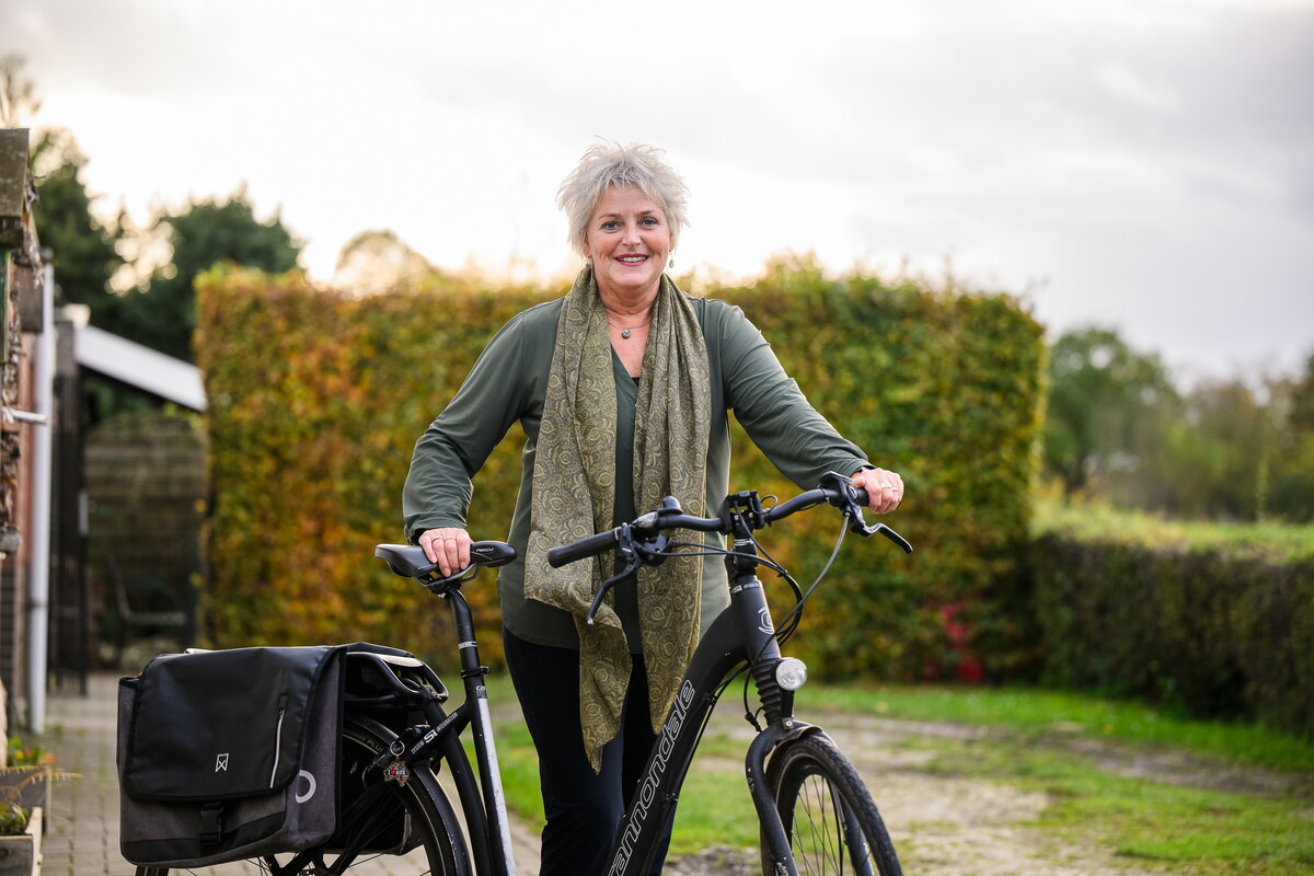 Georgette wint boodschappenactie #posifiets 