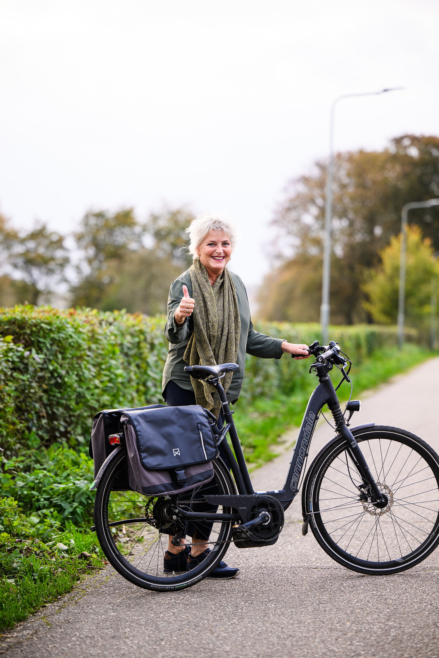 Georgette duimpje met fiets