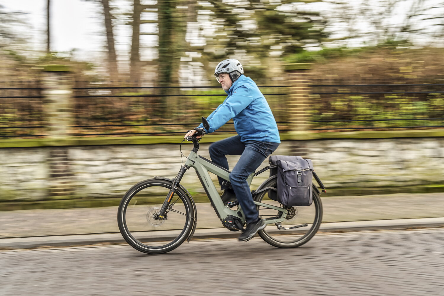 Jean Paul Urlings in actie op de speedpedelec